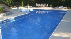 L-Shaped Pool, Vinyl Liner Pool, Steel Wall Pool, Pool Installation True-L