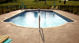 Roman Ends, Inground with Roman End, Pool with Roman End, Pavers Around Pool