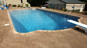 Roman Ends, Inground with Roman End, Pool with Roman End, Pavers Around Pool